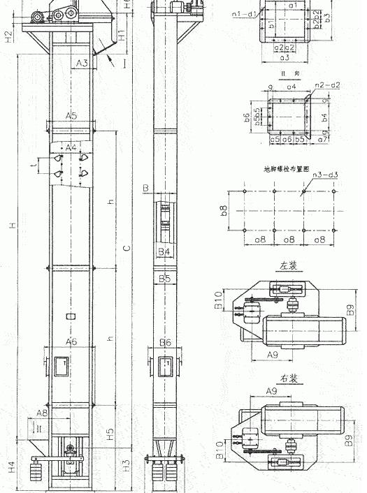 環鏈鬥式提升機圖紙 環鏈鬥式提升(shēng)機(jī)圖紙(zhǐ)