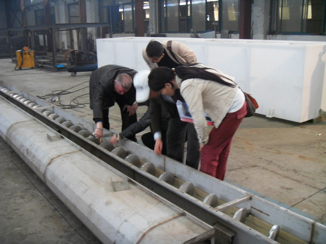 客戶現場（chǎng）驗收設備螺旋輸送機（jī）