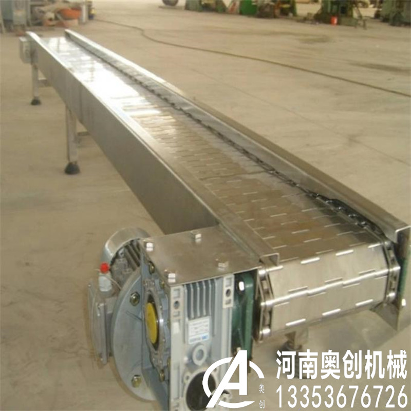 不鏽鋼鏈板輸送機展示