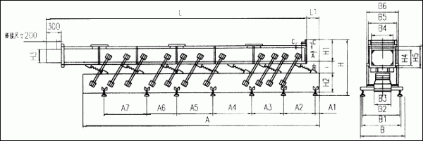 催化劑耐高溫水平振（zhèn）動輸送機圖紙