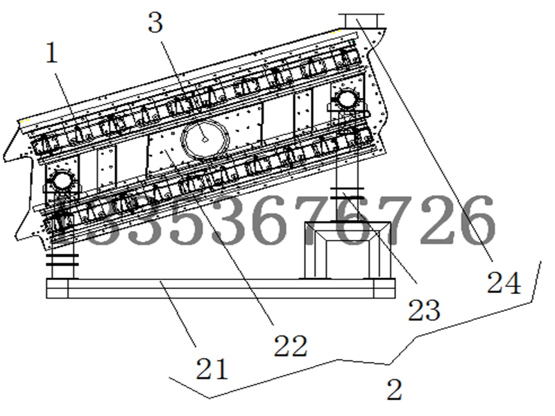 氧化鋁細粉沸騰弛張篩工作原理特點特性廠家（jiā）介紹結構圖